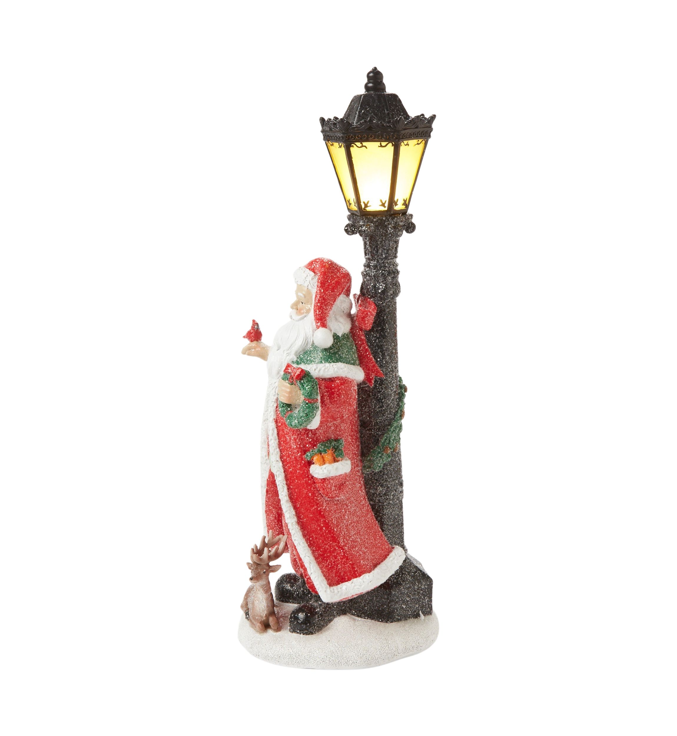 Santa Lamp Post Figurine