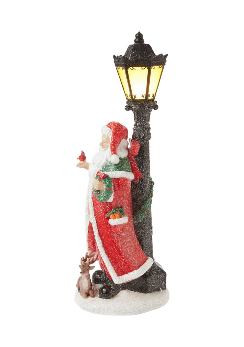 Santa Lamp Post Figurine