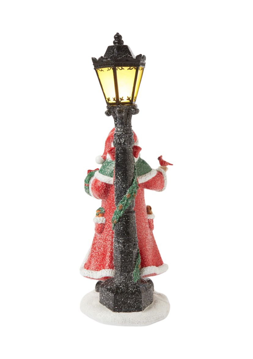 Santa Lamp Post Figurine