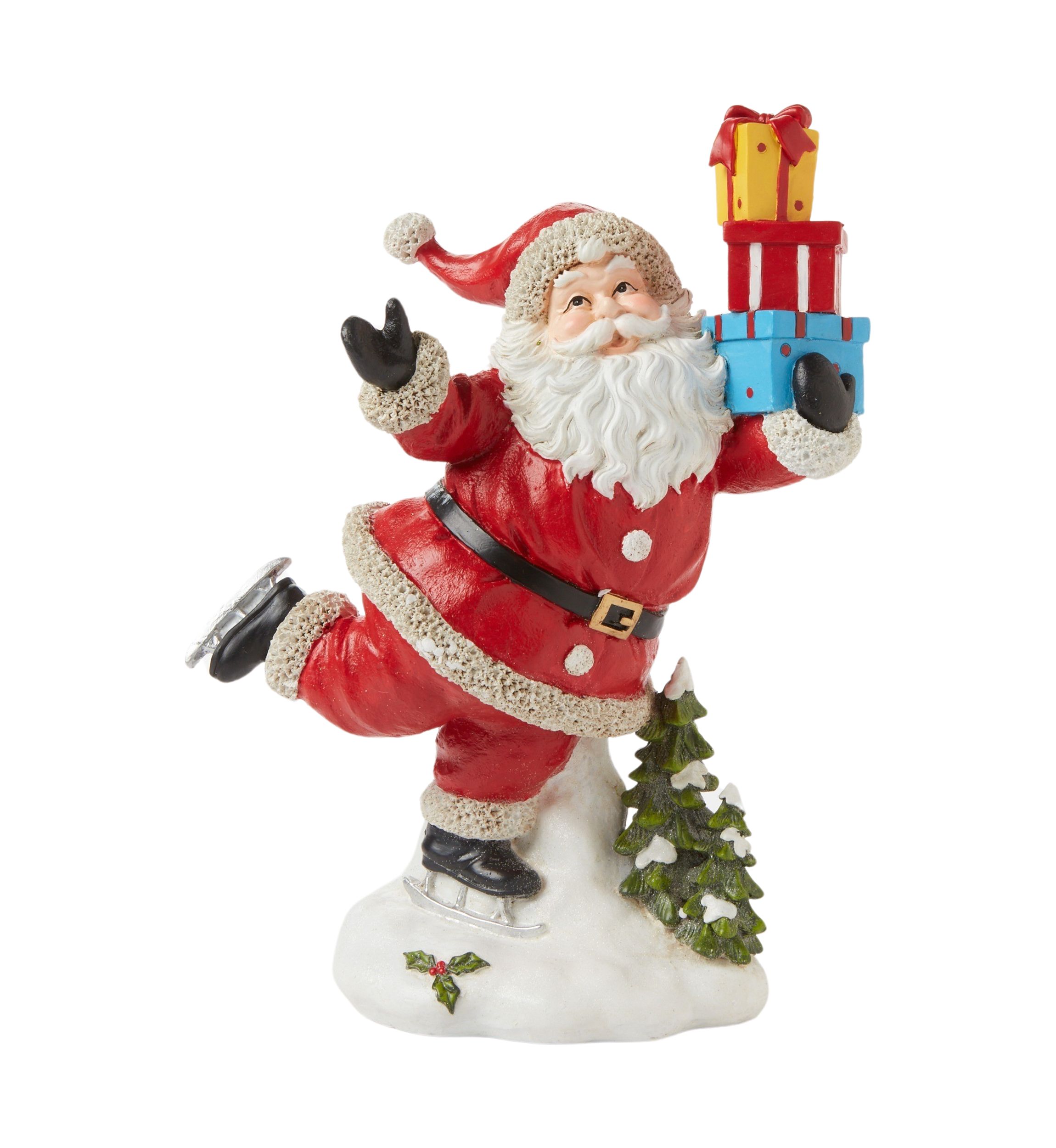 Santa Skating Figurine