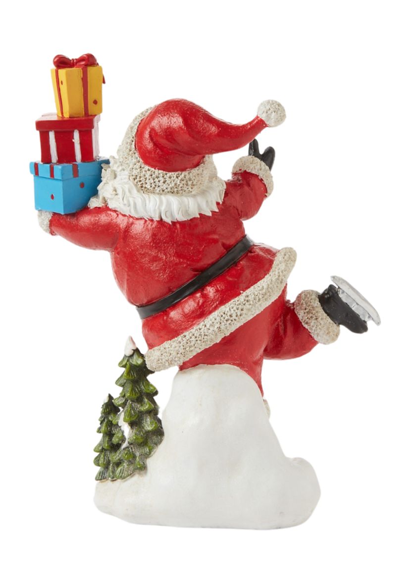 Santa Skating Figurine