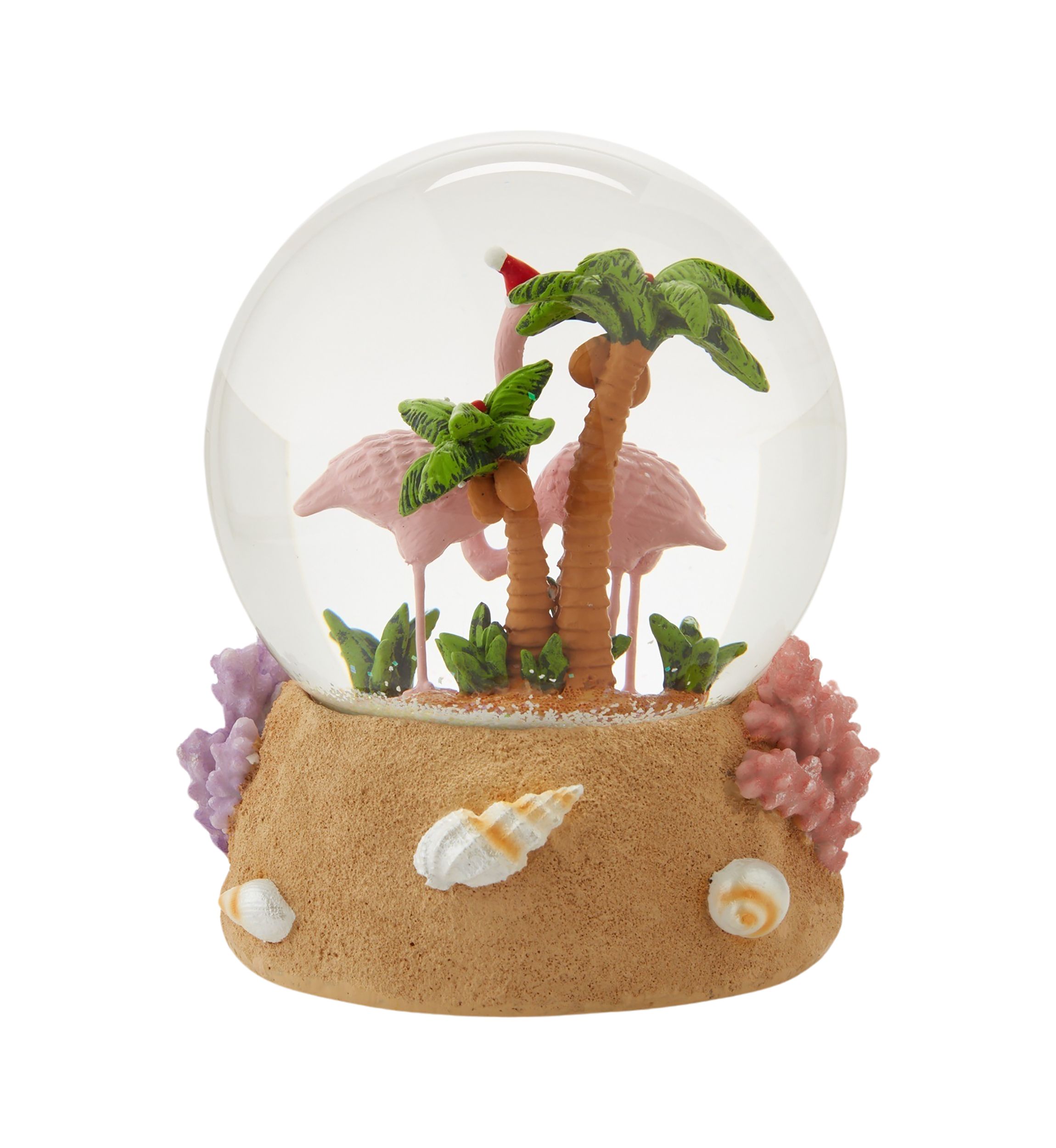 Sandy Flamingo Snow Globe