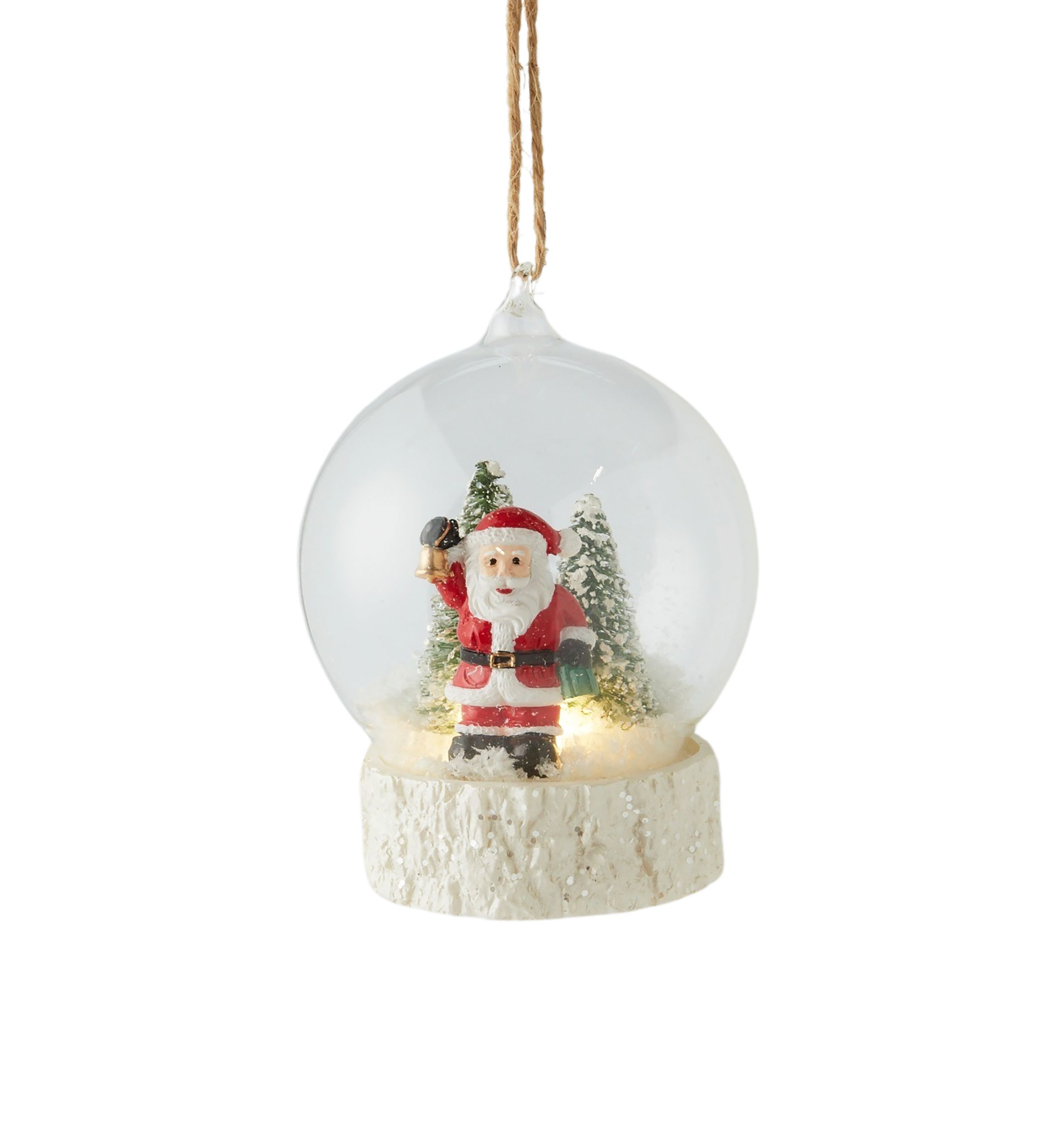 Santa Snow Globe Ornament 