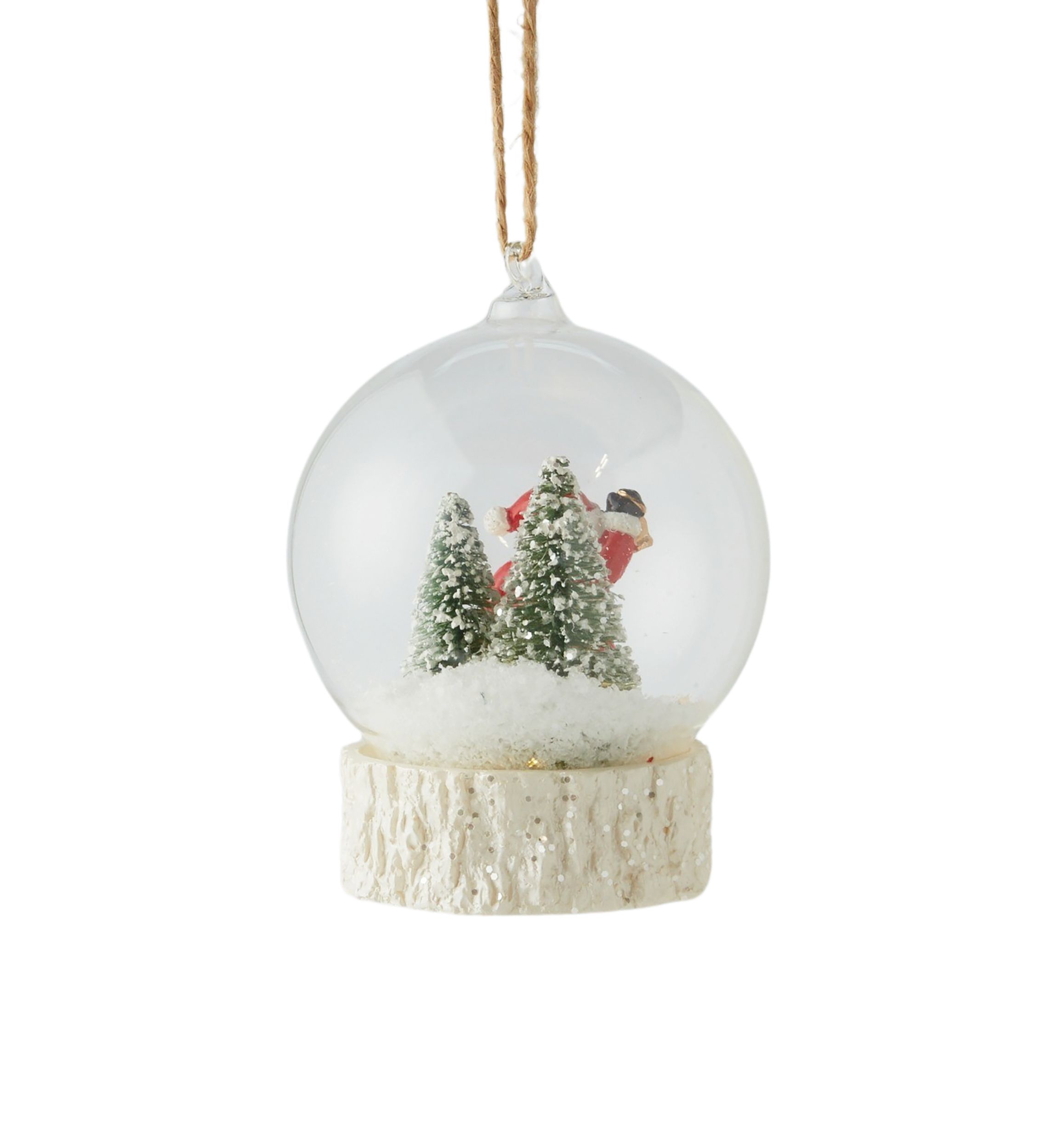 Santa Snow Globe Ornament 