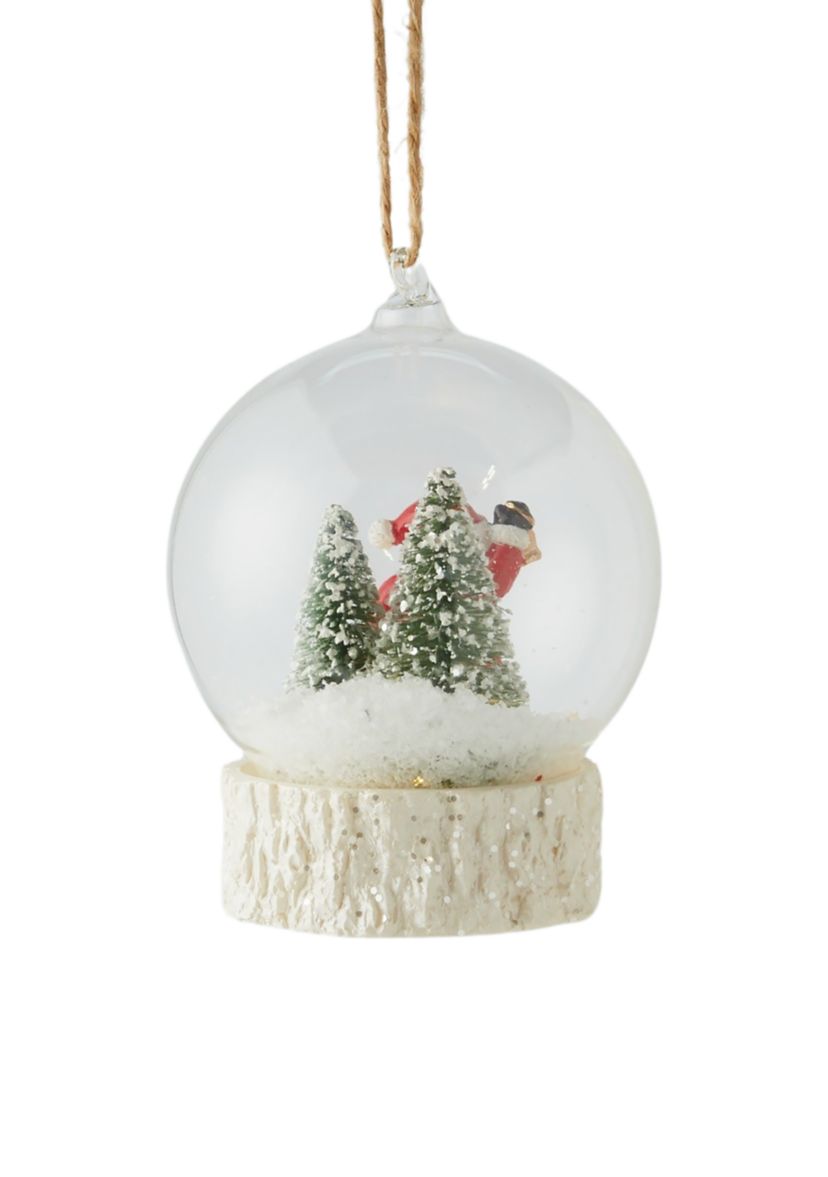 Santa Snow Globe Ornament 