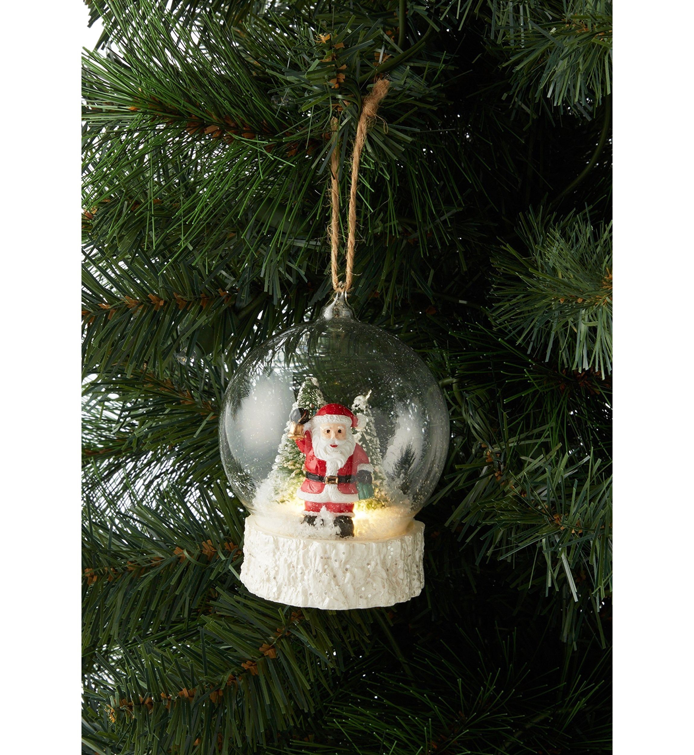 Santa Snow Globe Ornament 