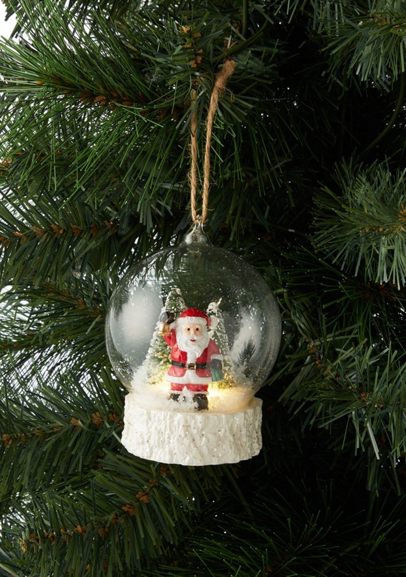 Santa Snow Globe Ornament 
