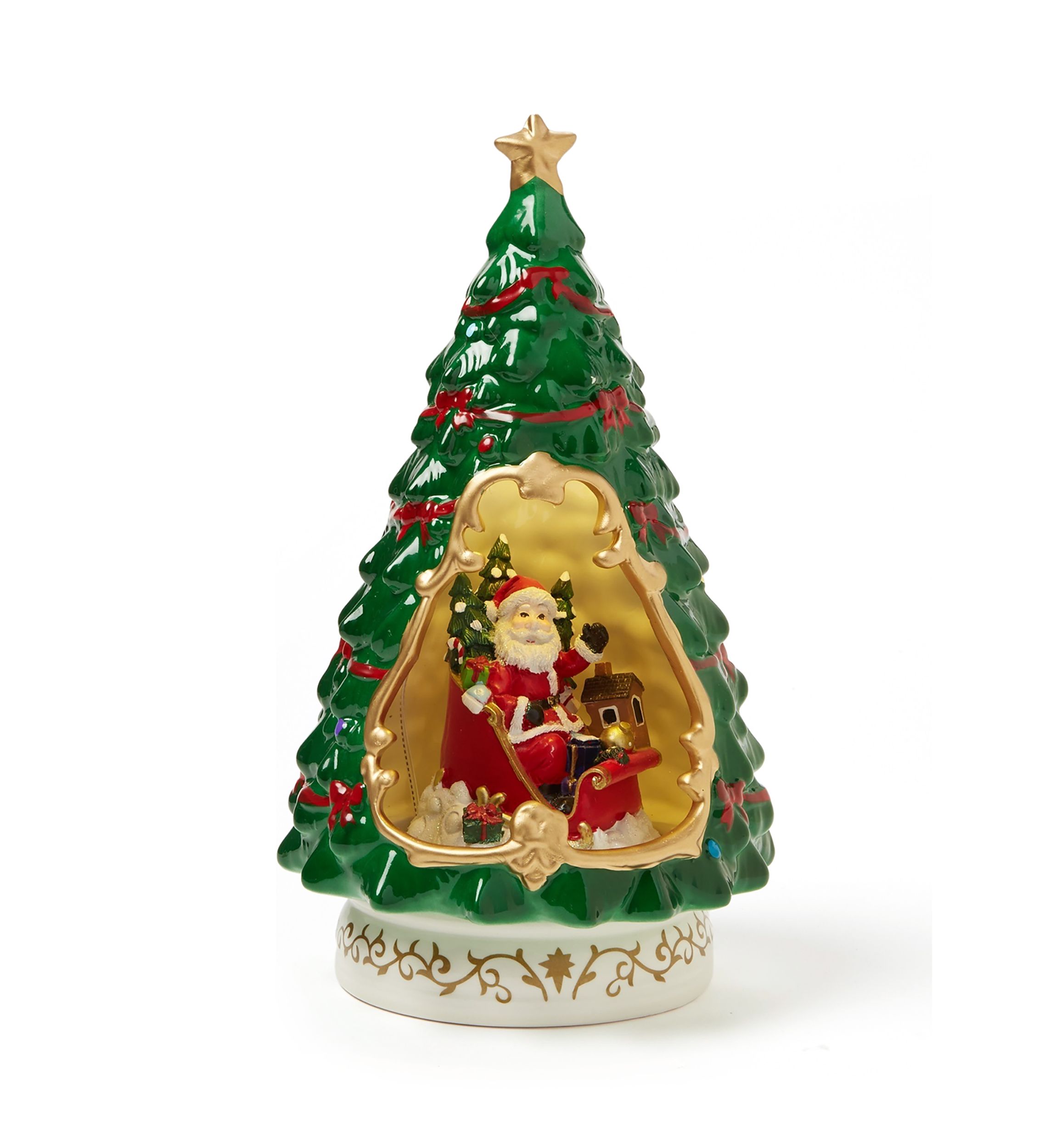 Santa Inside Tree Figurine
