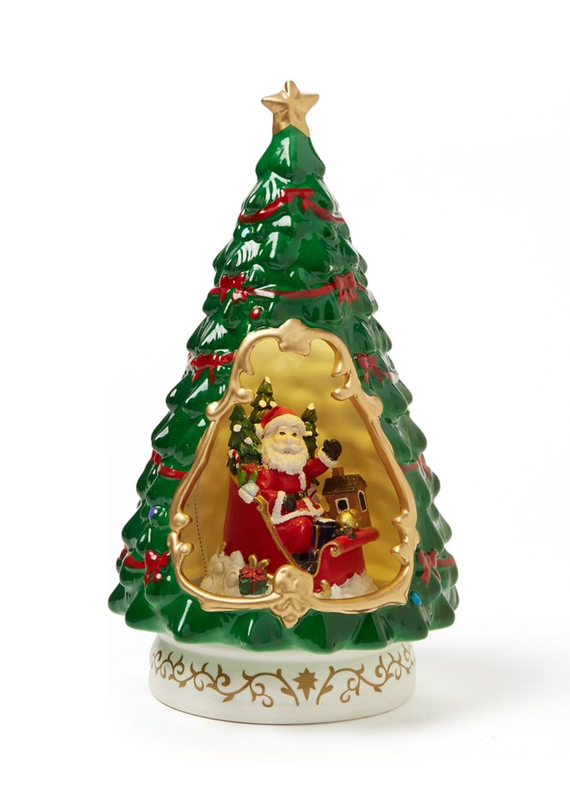 Santa Inside Tree Figurine