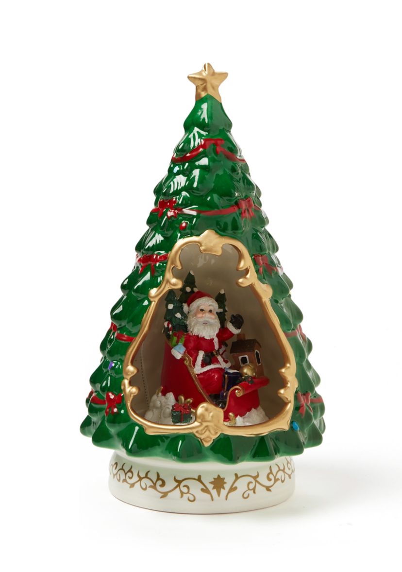 Santa Inside Tree Figurine