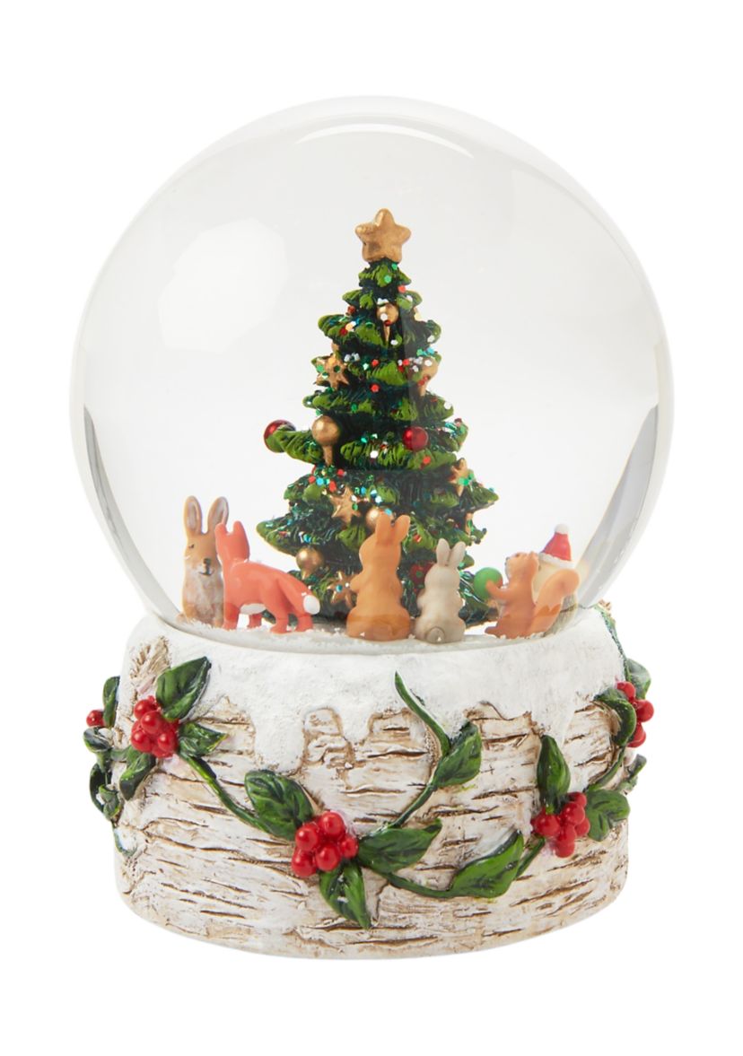 Woodland Creatures Christmas Snow Globe