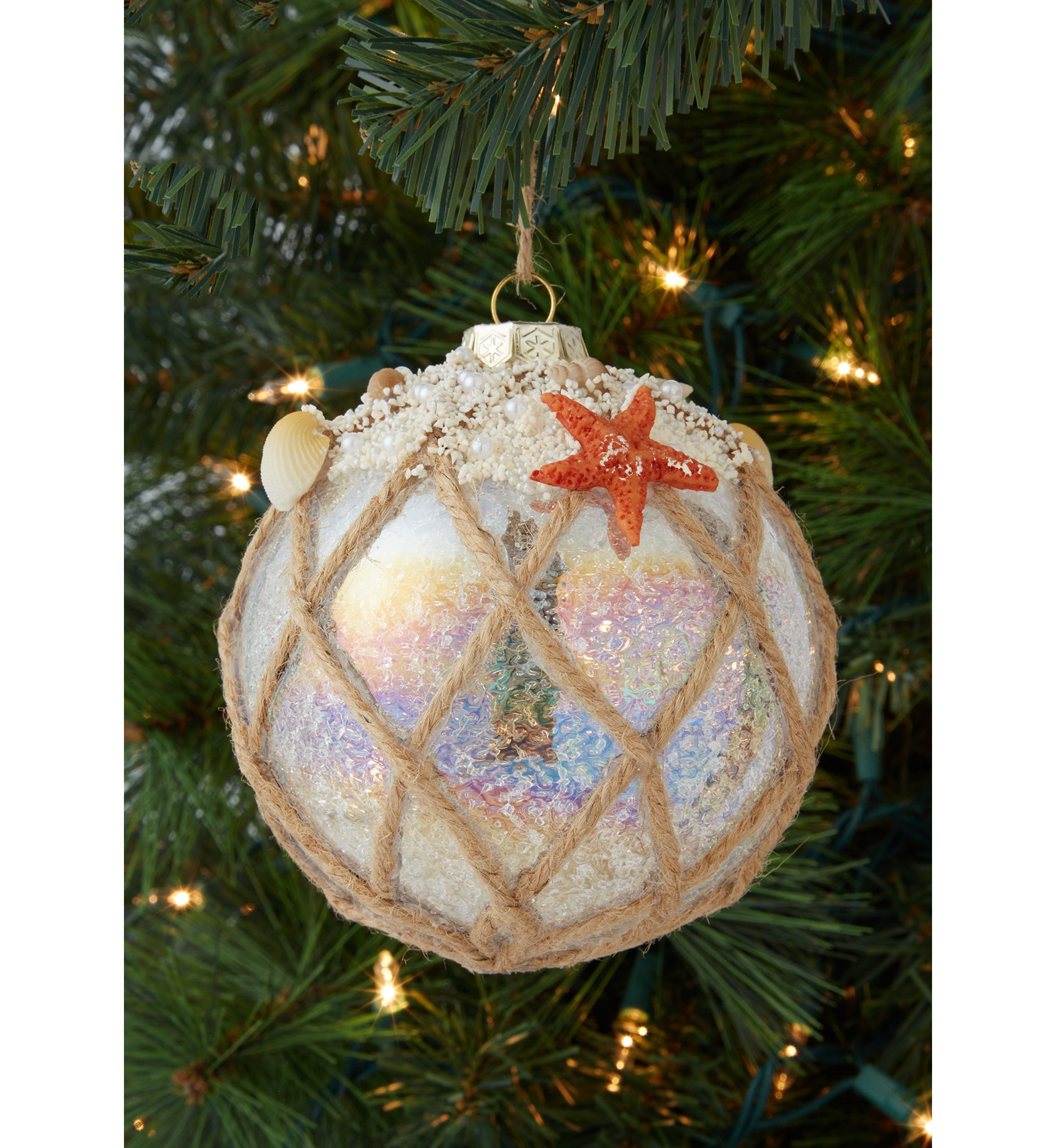 Fishnet Beachy Ornament 