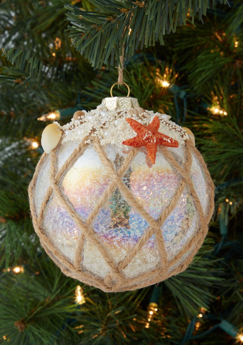 Fishnet Beachy Ornament 