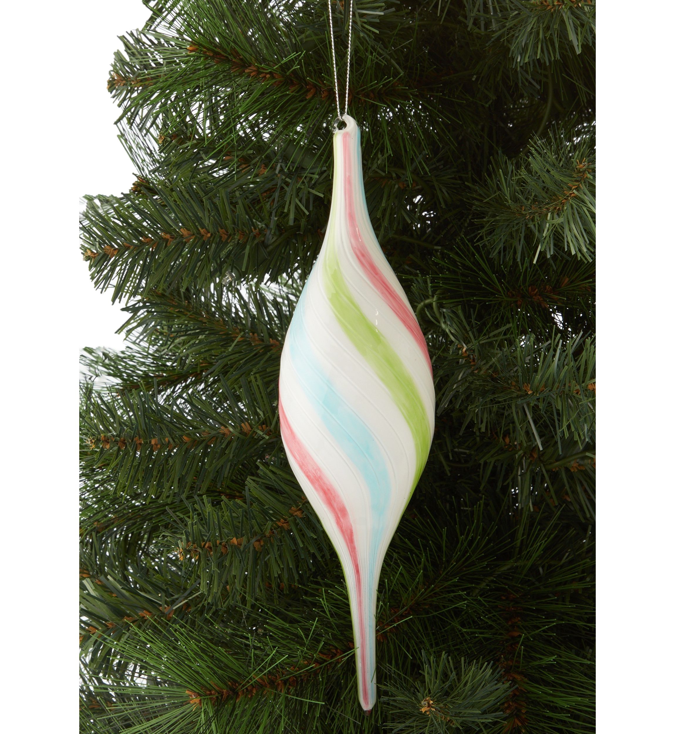 Swirl Finial Ornaments - Set of 2