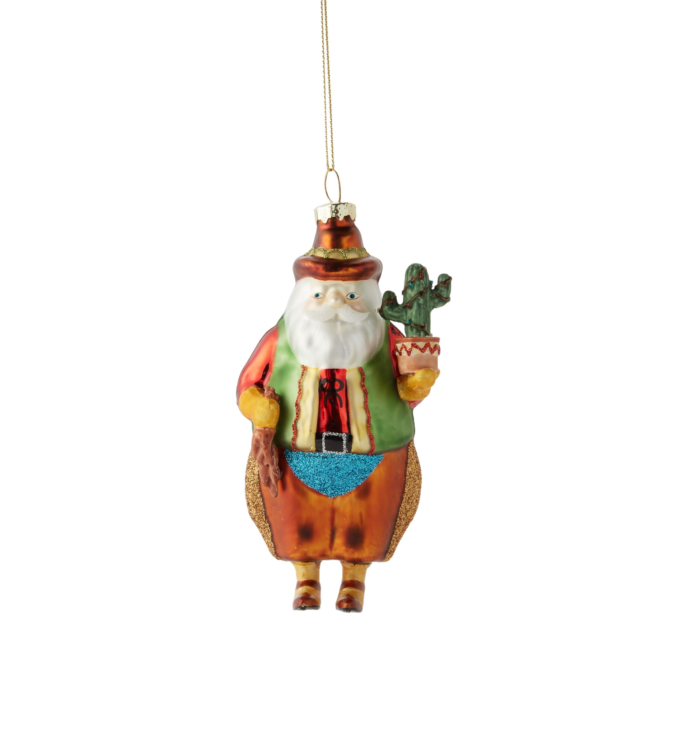 Cowboy Santa Ornament
