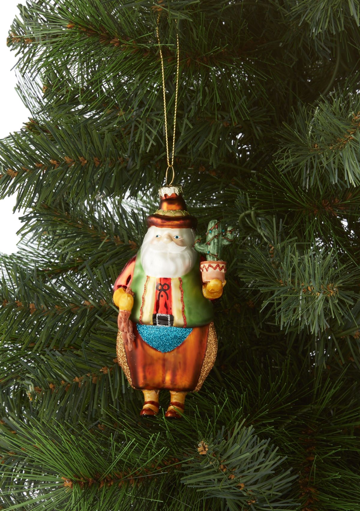 Cowboy Santa Ornament