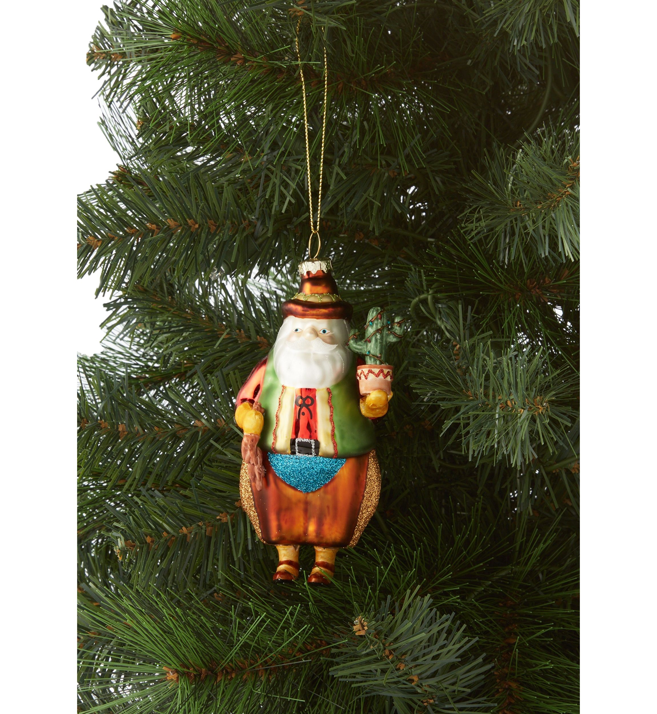 Cowboy Santa Ornament