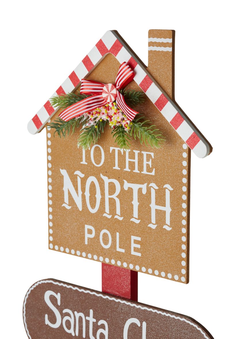 Glittery North Pole Street Post