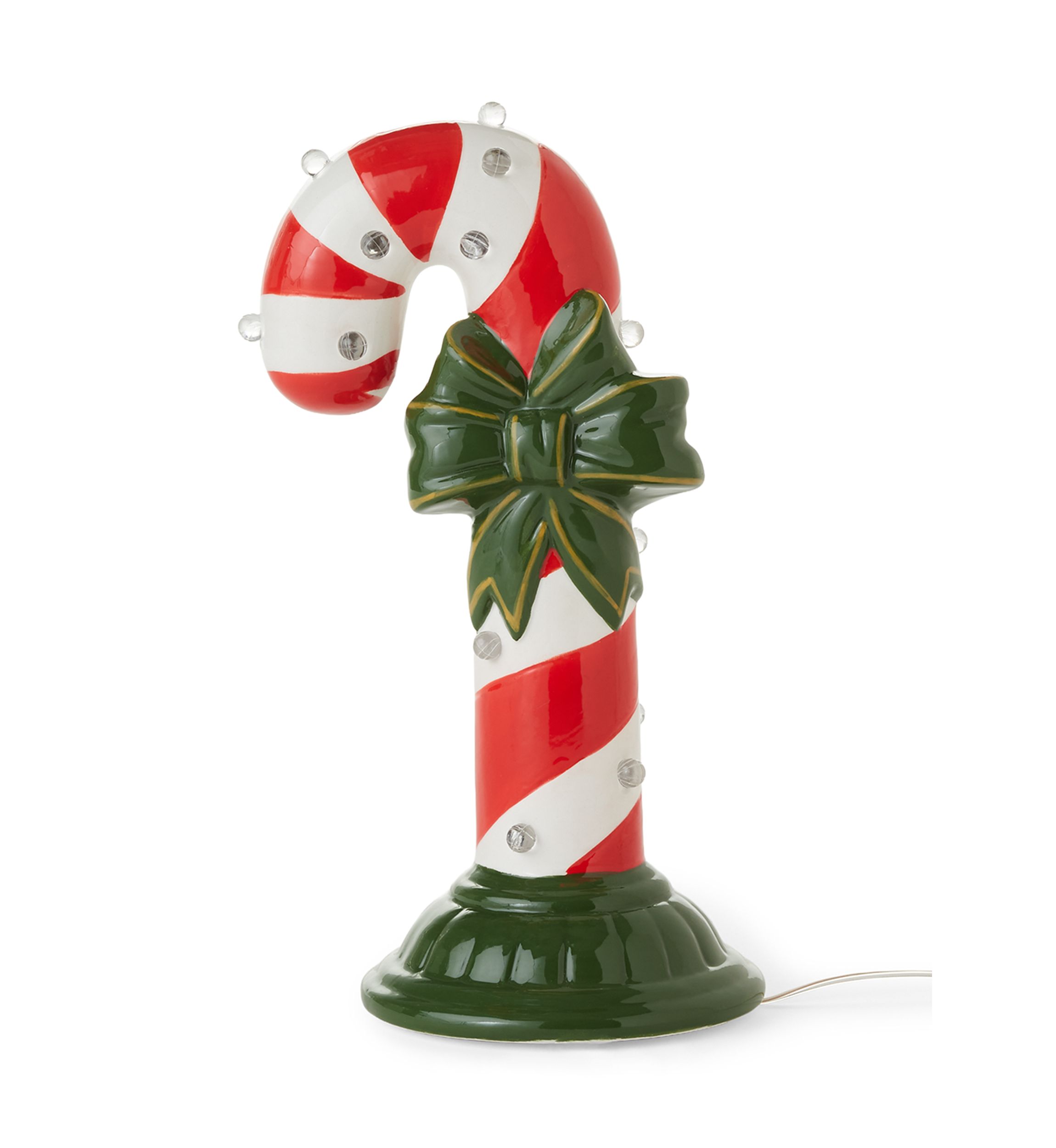 Small Ceramic LED Candy Cane