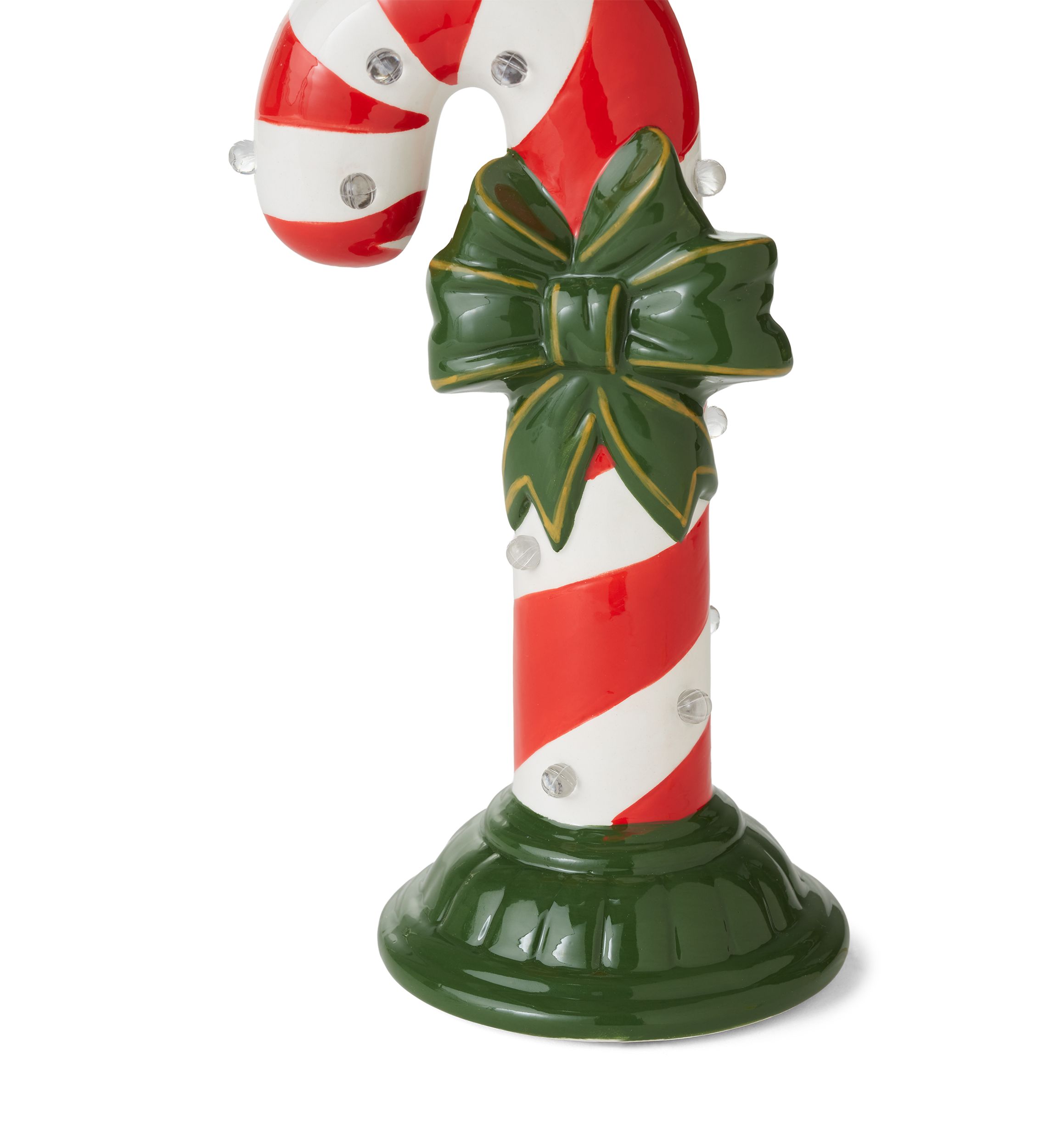 Small Ceramic LED Candy Cane