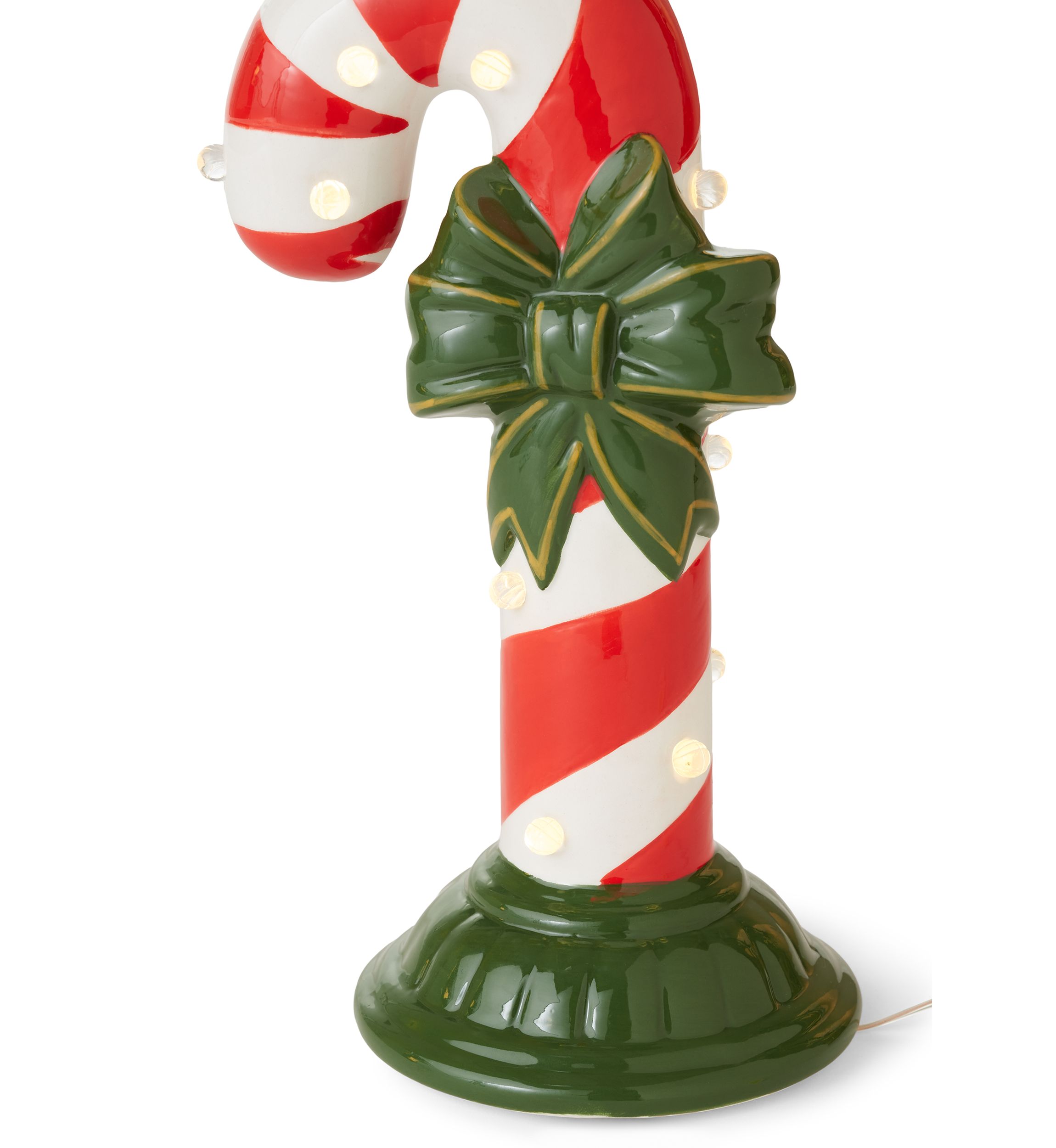 Small Ceramic LED Candy Cane