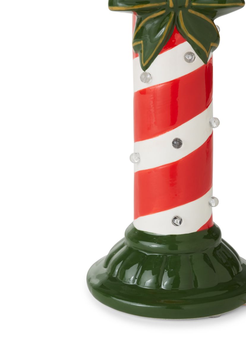 Large Ceramic LED Candy Cane