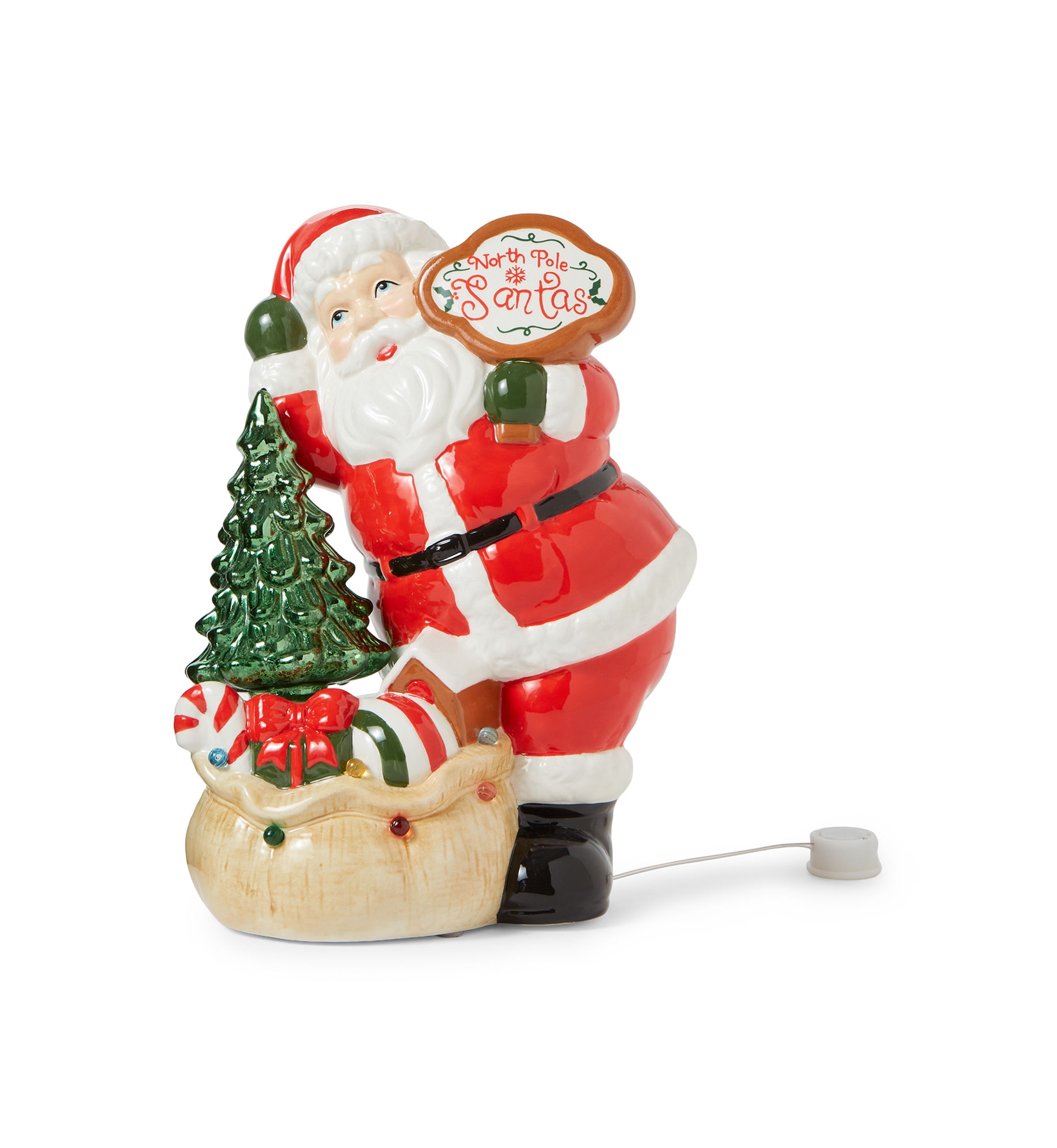 North Pole Santa Ceramic LED Figurine