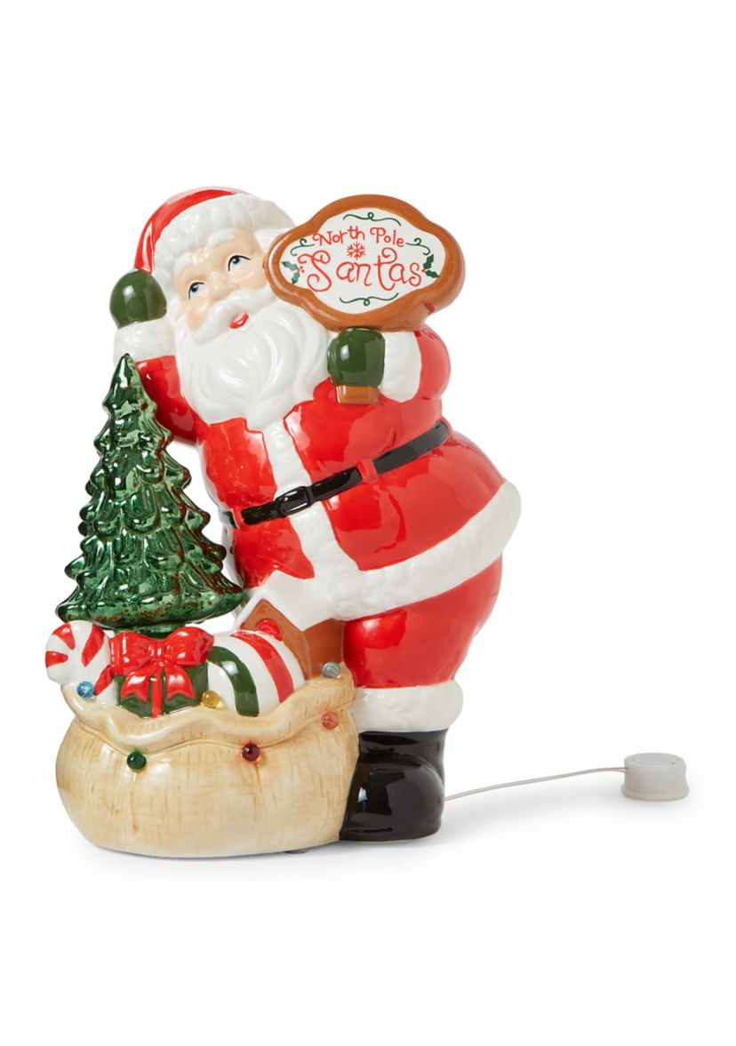 North Pole Santa Ceramic LED Figurine