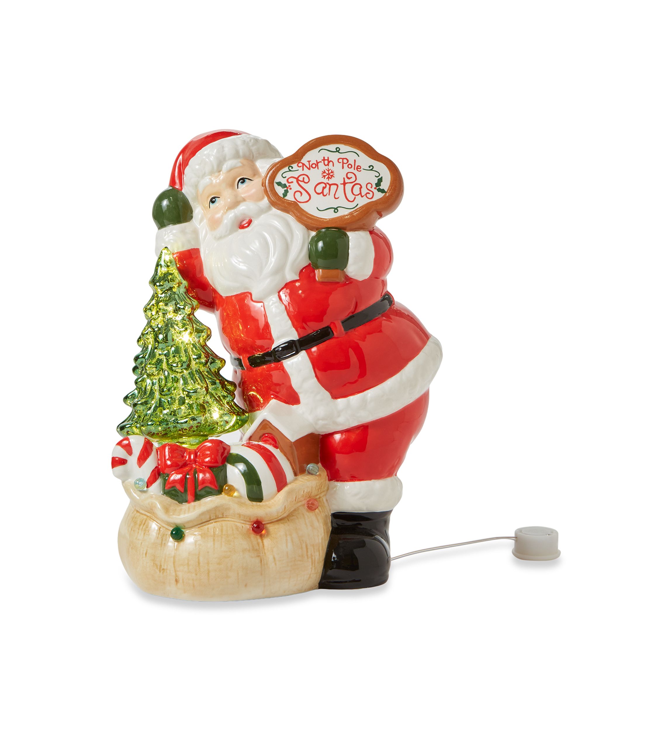 North Pole Santa Ceramic LED Figurine