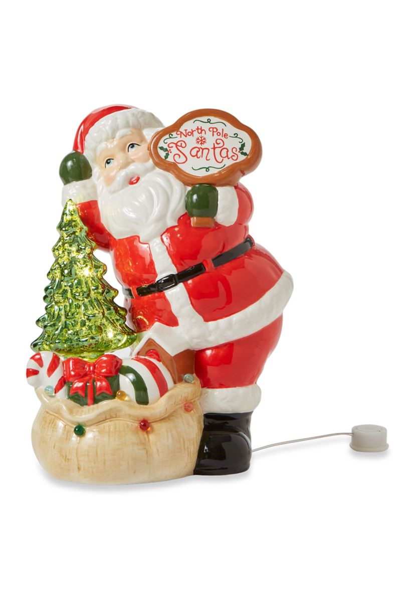 North Pole Santa Ceramic LED Figurine
