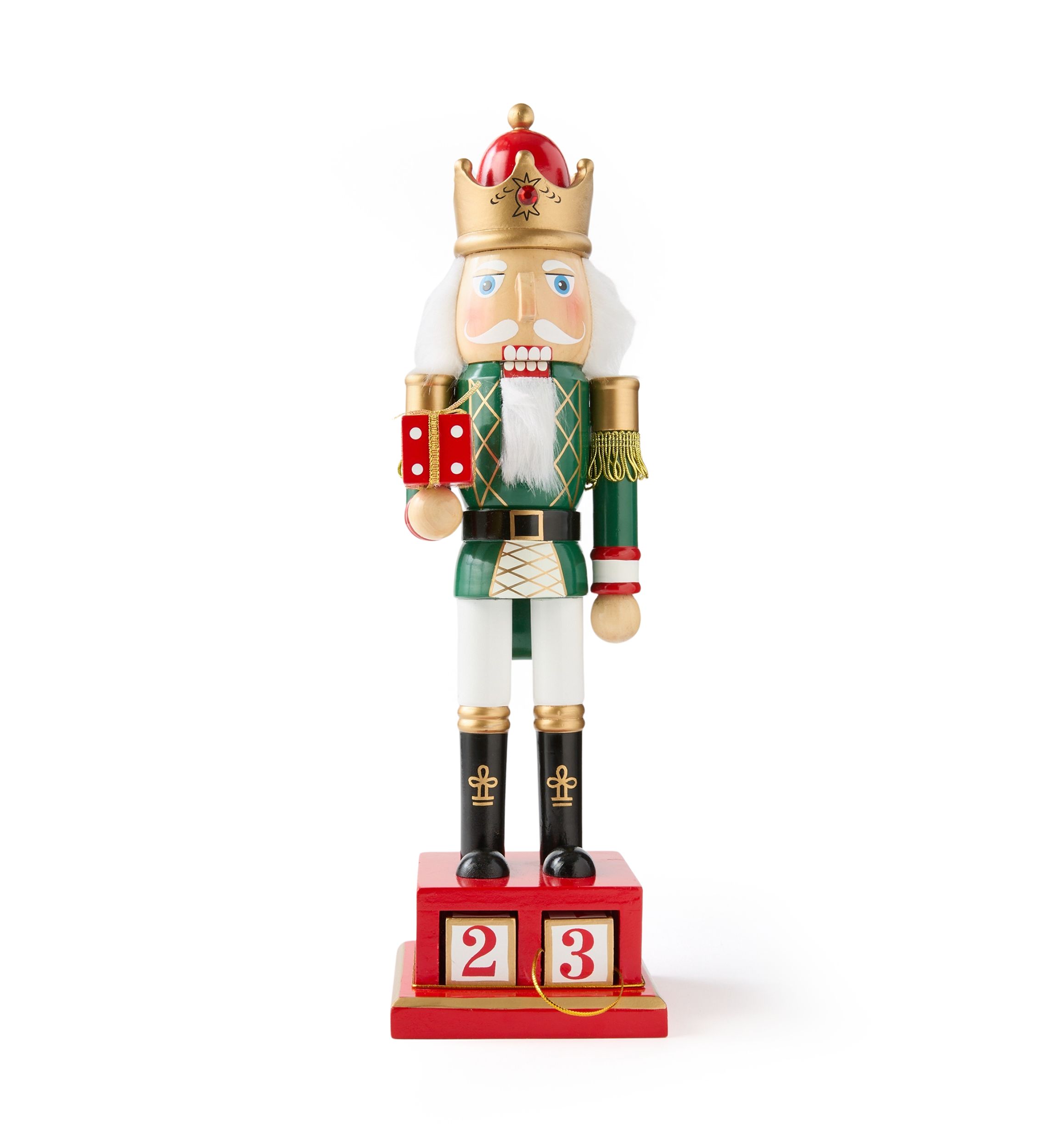 Red and Green Countdown Nutcracker
