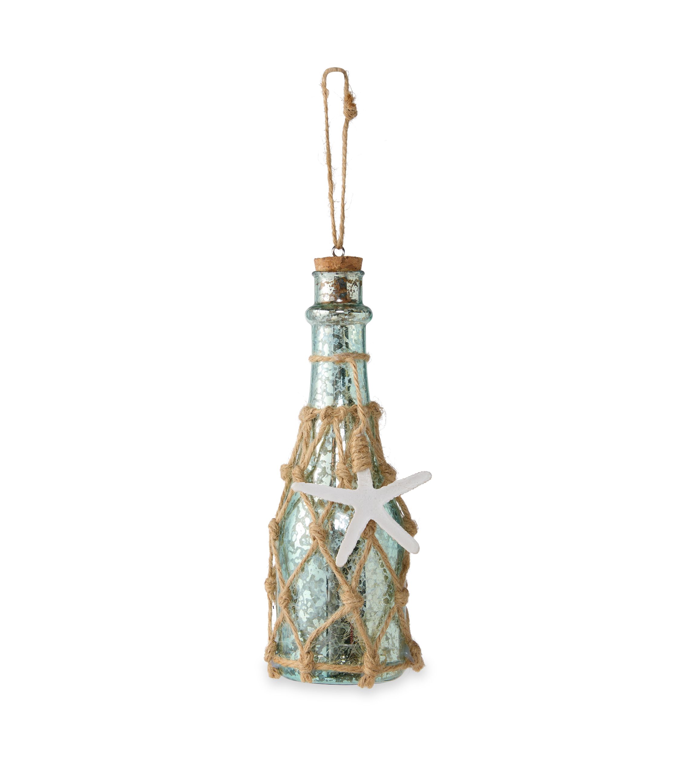 Coastal Bottle Glass Ornament 