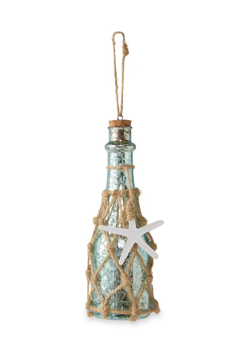Coastal Bottle Glass Ornament 