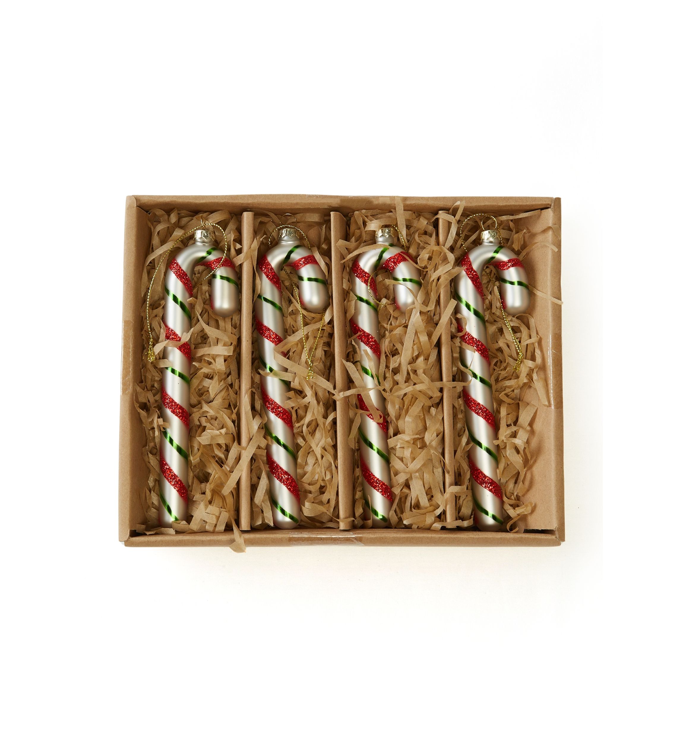 Holiday Candy Cane Ornaments - Set of 4 