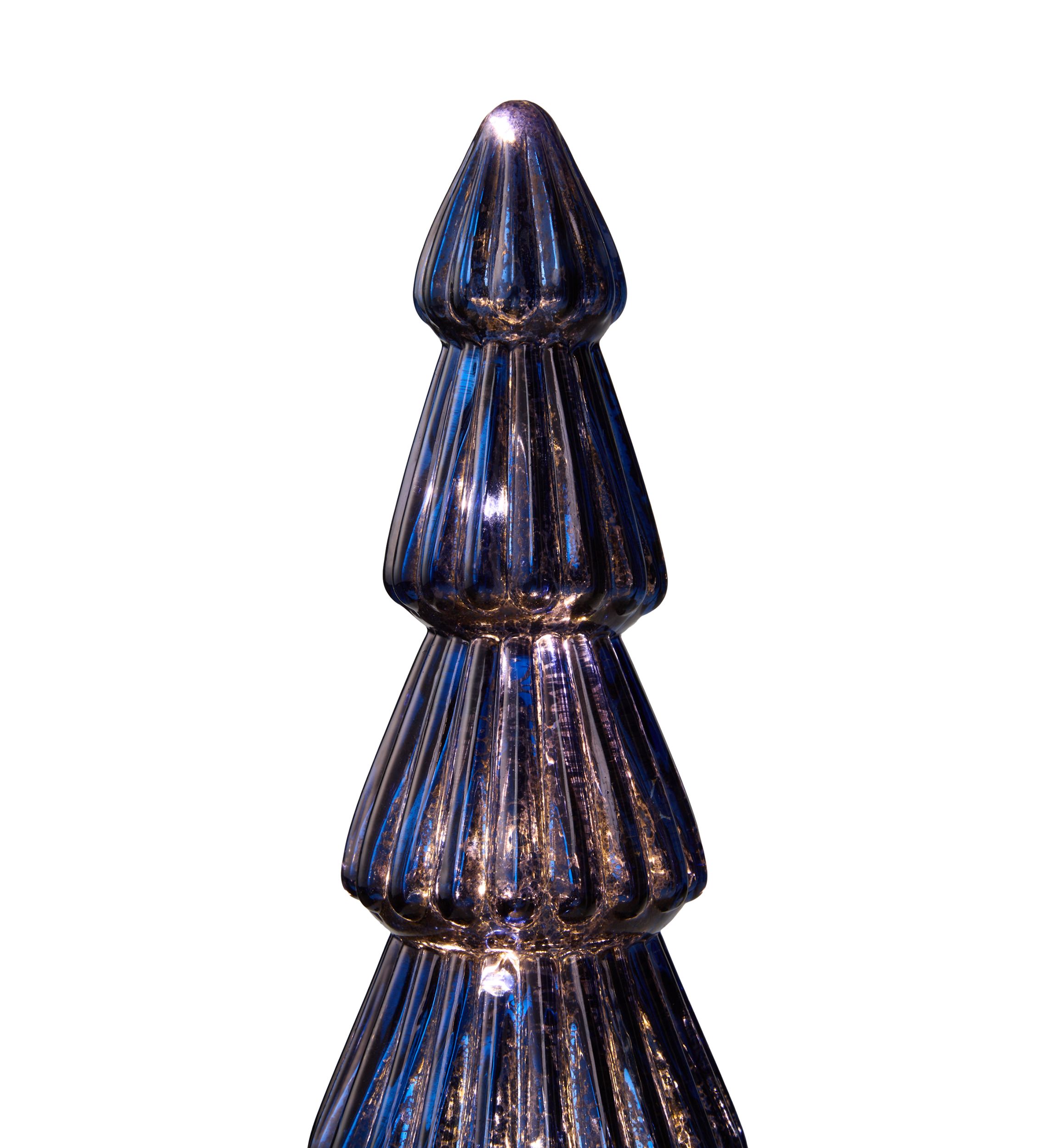 Blue Glass LED Tree 