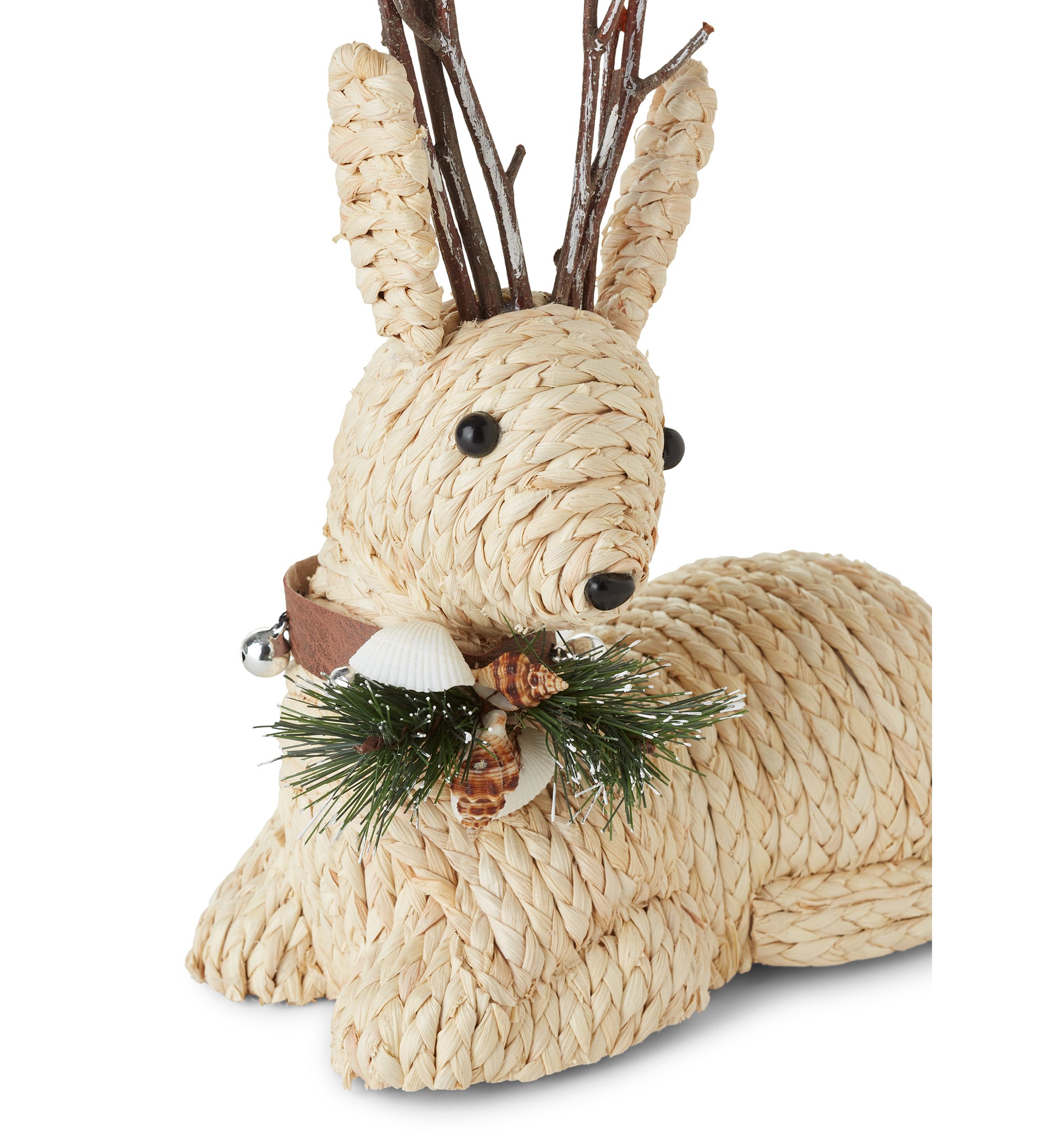 Coastal Sitting Woven Deer