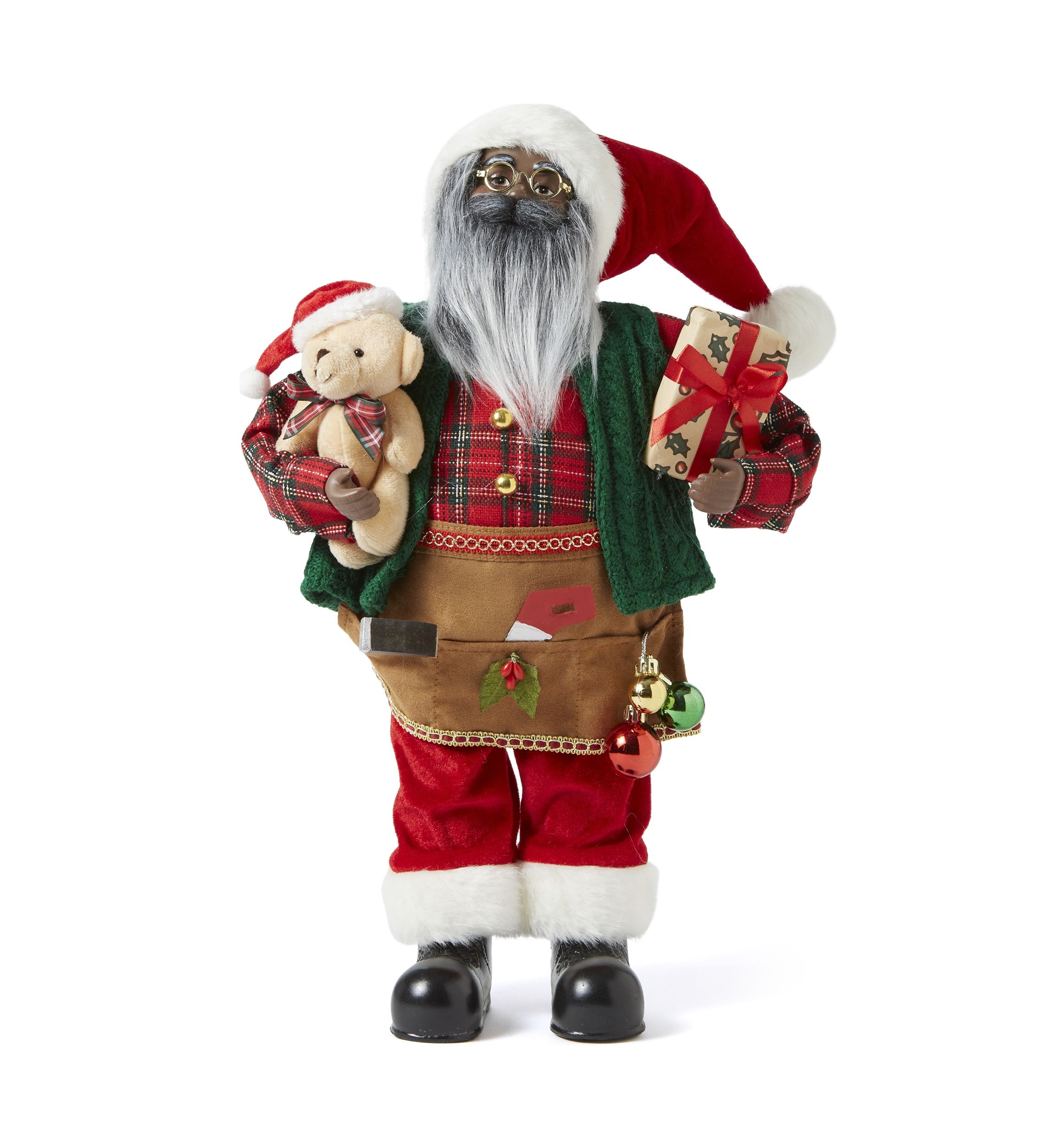 Teddy Bear African American Santa