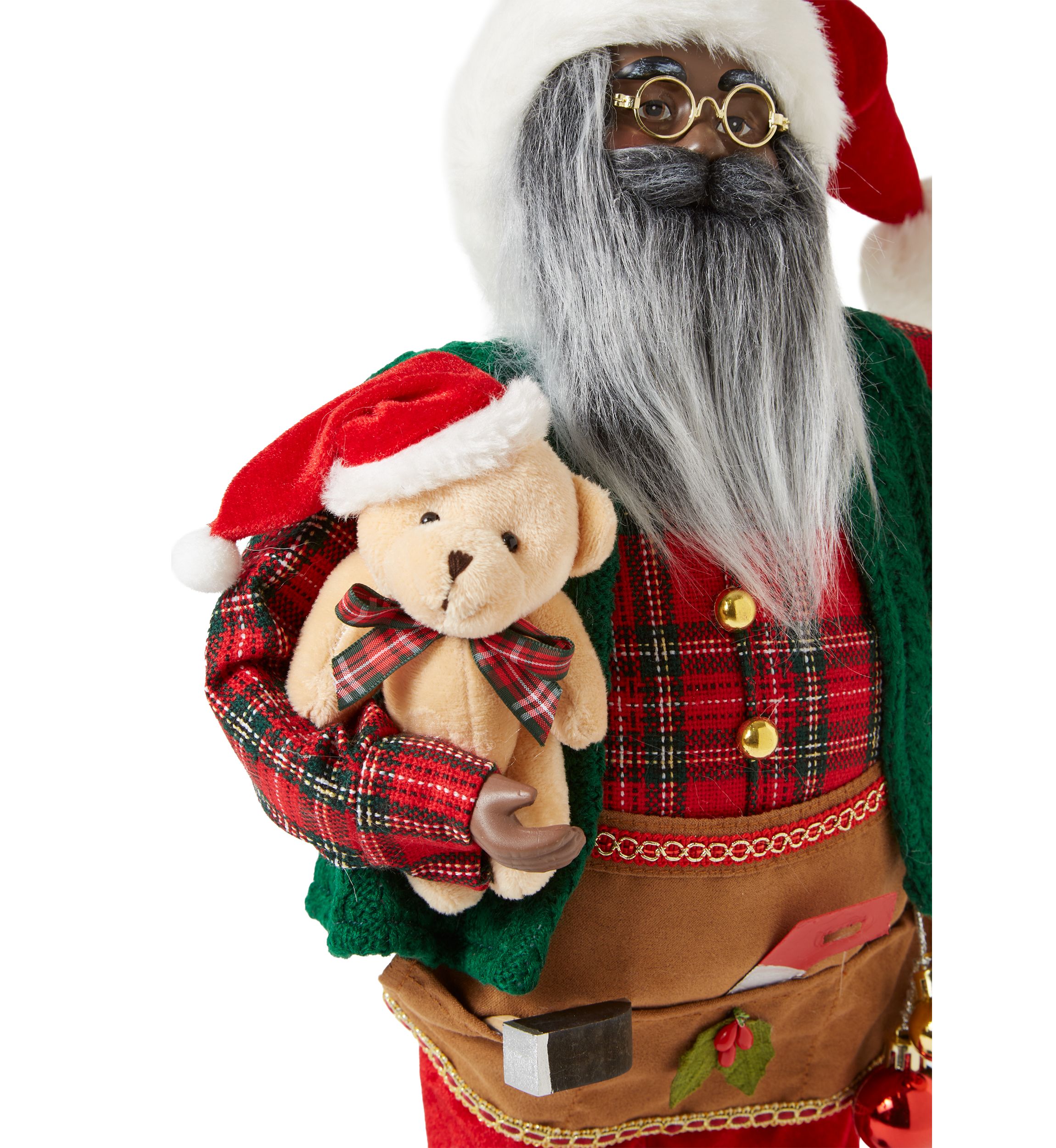 Teddy Bear African American Santa
