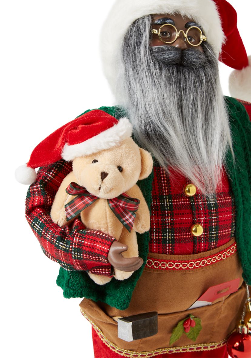 Teddy Bear African American Santa