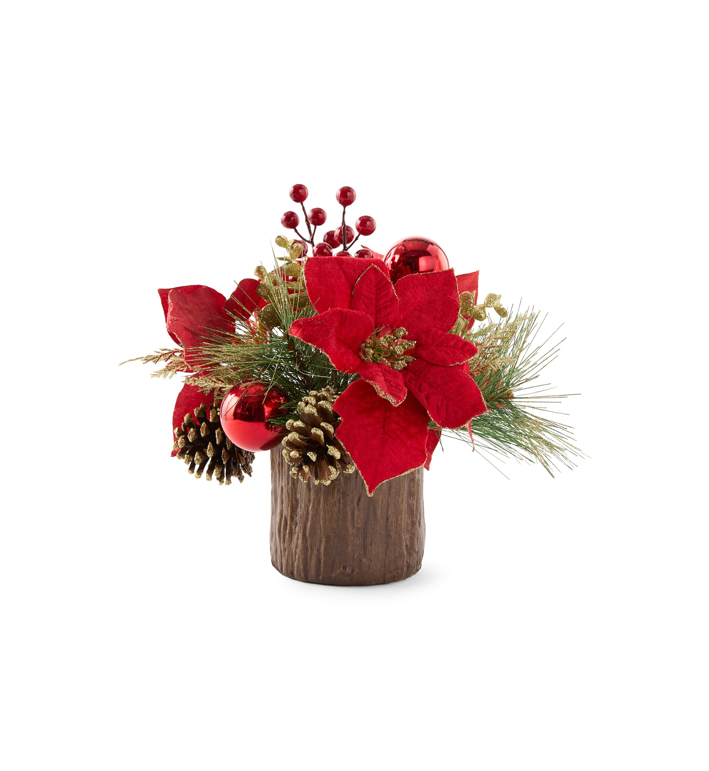 Poinsettia Floral Tabletop Decor