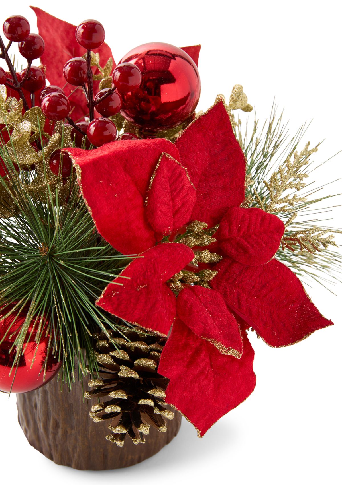 Poinsettia Floral Tabletop Decor