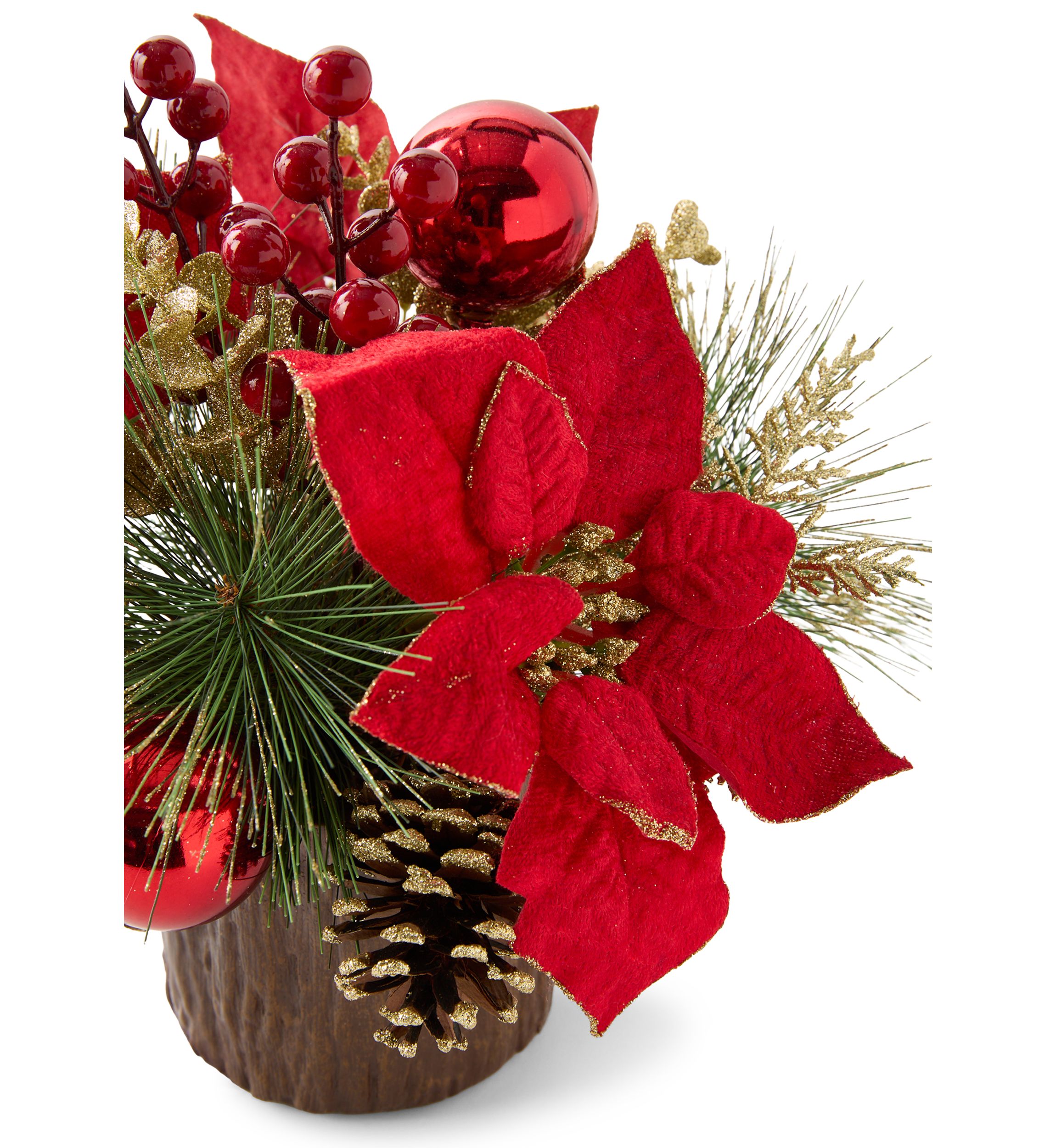 Poinsettia Floral Tabletop Decor