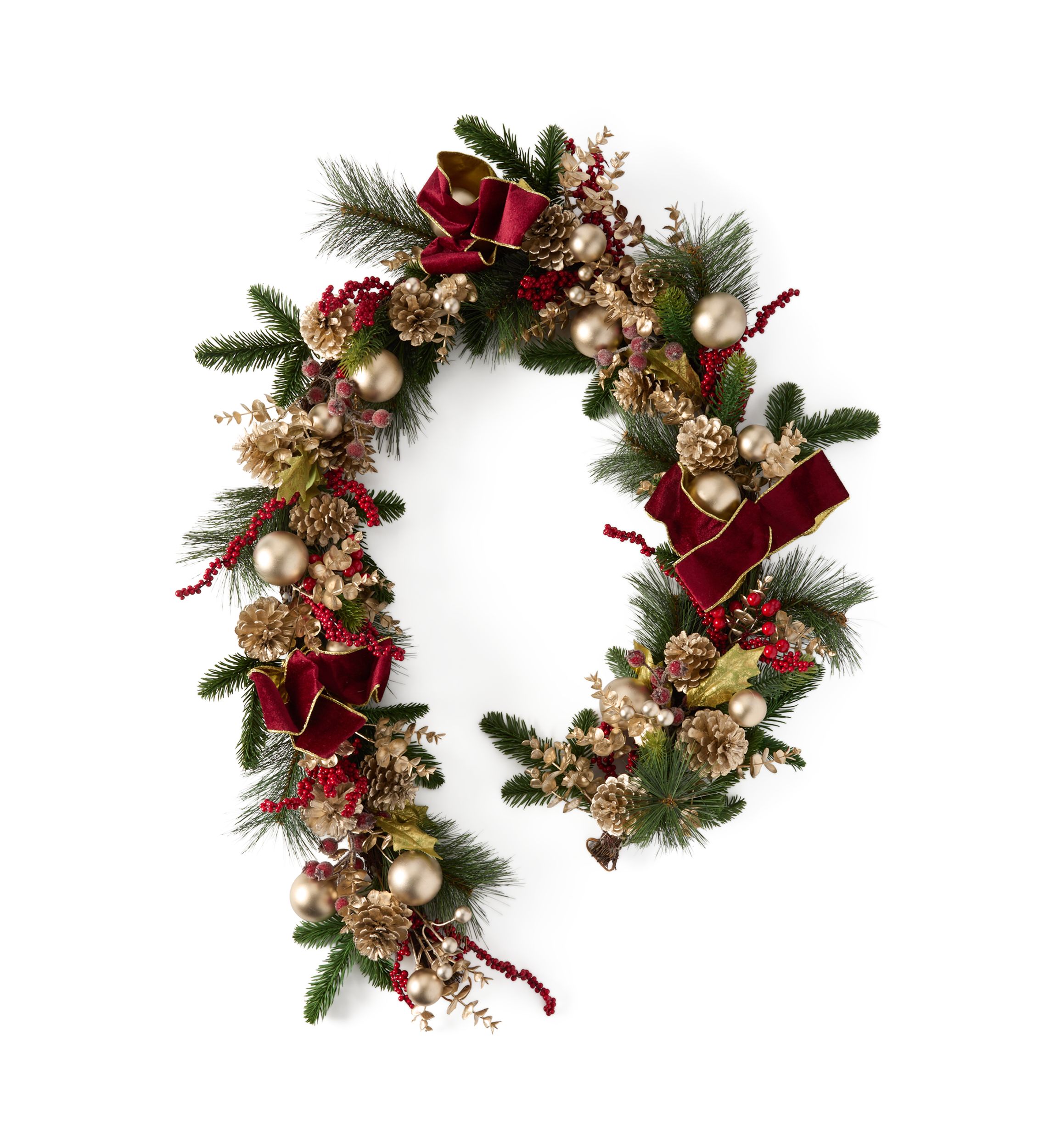 Bourdeaux Red & Gold Garland 