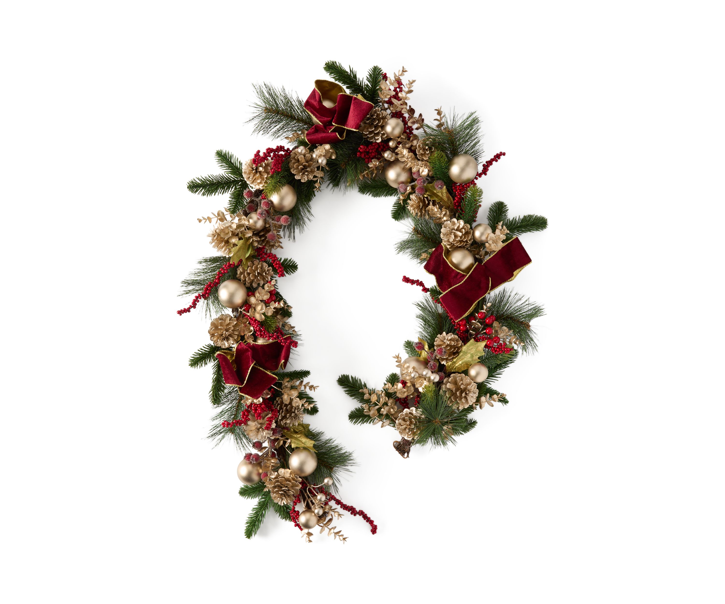 Bourdeaux Red & Gold Garland 