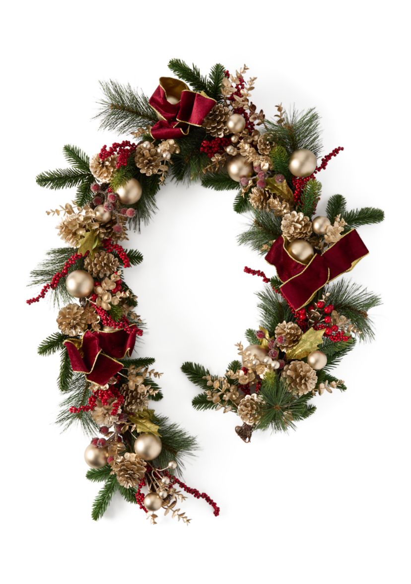 Bourdeaux Red & Gold Garland 