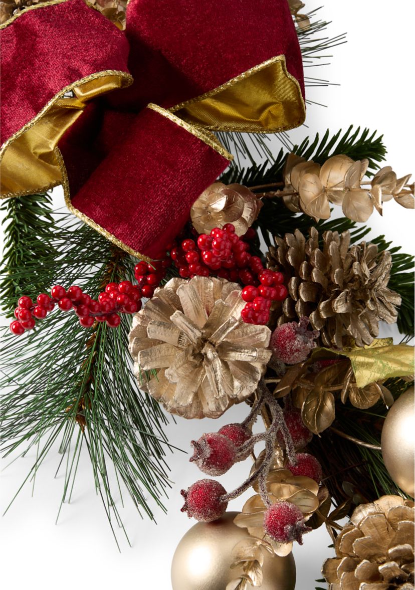 Bourdeaux Red & Gold Garland 