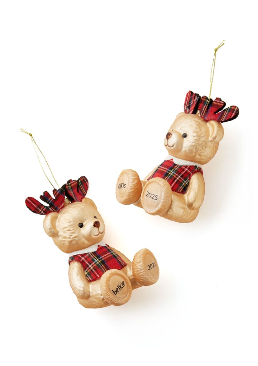 Set of 2 Belkie Bear Ornaments