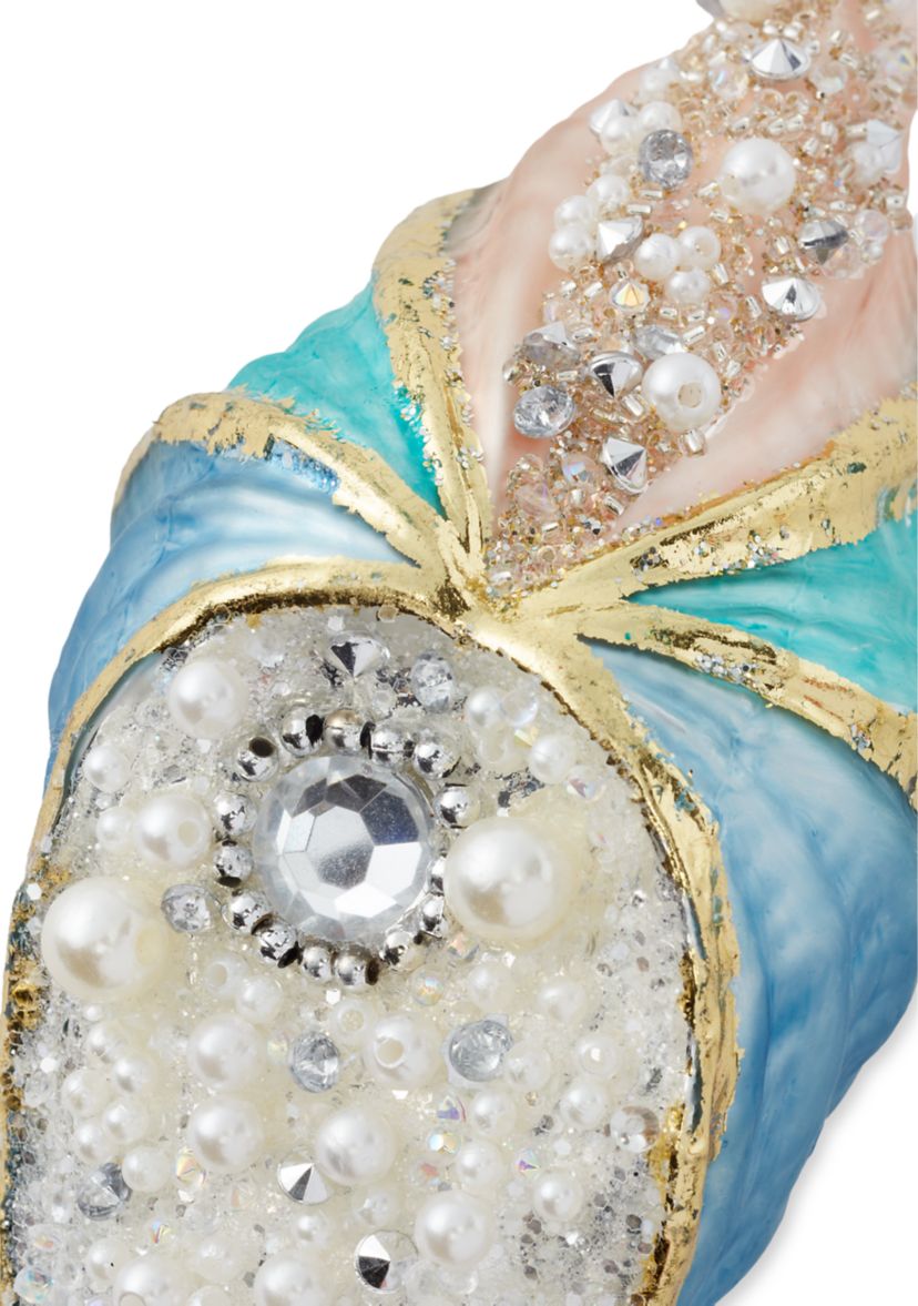 Set of 2 Shell and Clam Ornaments