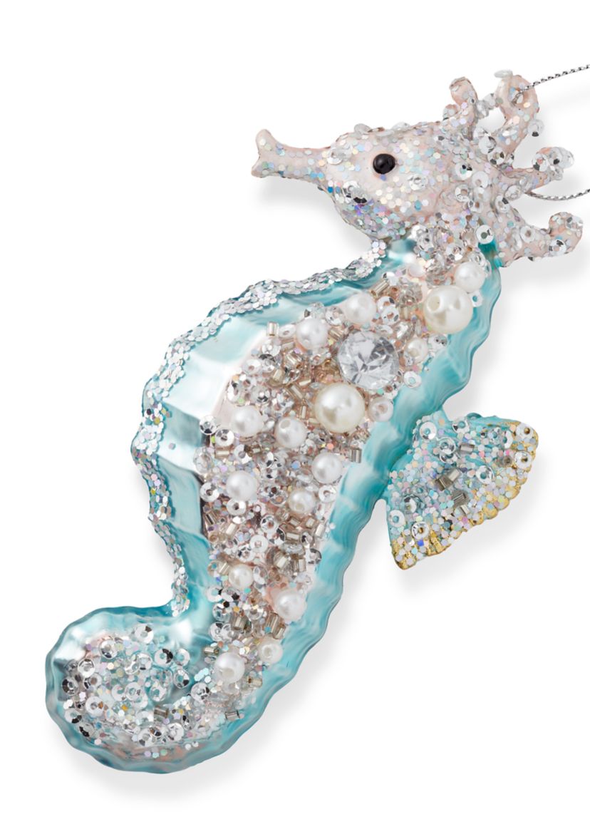Set of 2 Seahorse Ornaments