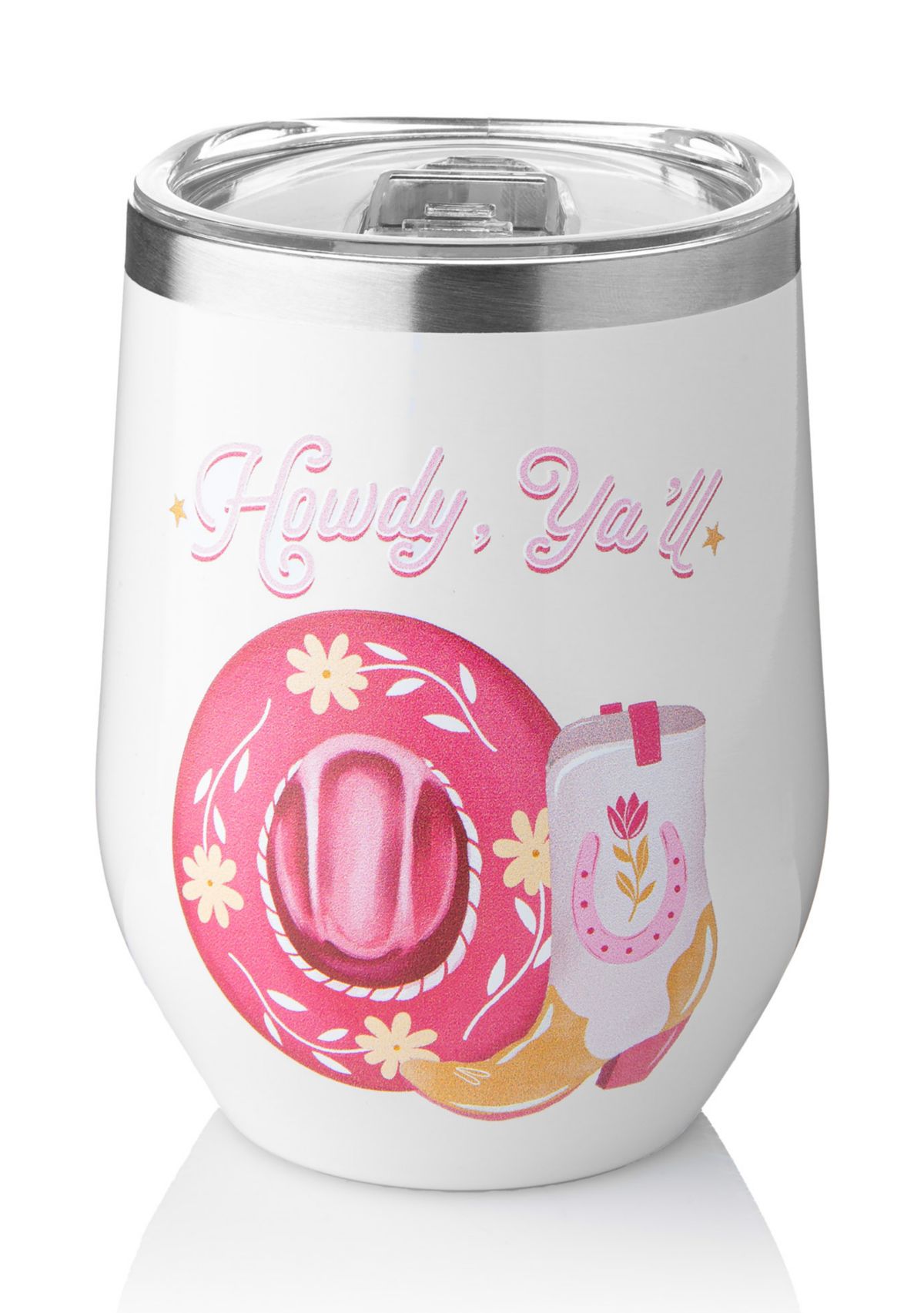 "Howdy Yall" Insulated Wine Tumbler with Lid